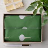 Golfballetpatroon op groen tissuepapier (Geschenk)