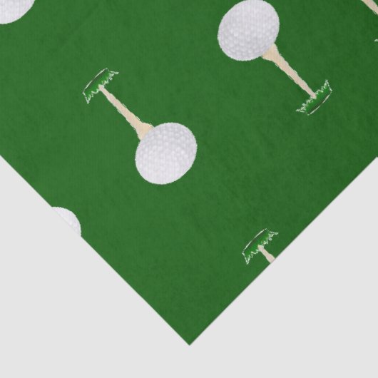 Golfballetpatroon op groen tissuepapier (Detail)