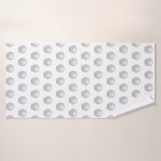 Golfbalpatroon wit badhanddoek (Badhanddoek)
