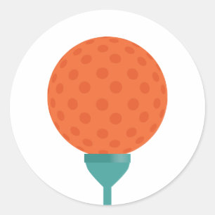 Golfbalstickers Ronde Sticker