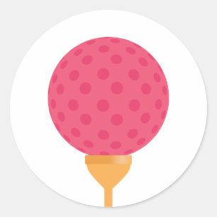 Golfbalstickers Ronde Sticker