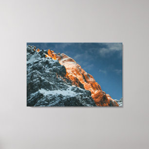 Golfberg bij zonsondergang canvas afdruk