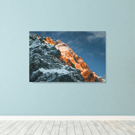 Golfberg bij zonsondergang canvas afdruk (Insitu (Houten vloer))