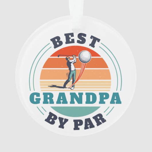 Golfbeste opa op maat van gecomprimeerd kerstfeest ornament (achterkant)