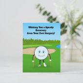 Golfblessure Voet Herstel Grappige Beterschap Briefkaart (Staand voorkant)