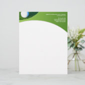 golfbriefhoofd gepersonaliseerd briefhoofd (Staand voorkant)