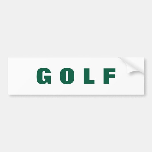 Golfbumpersticker Bumpersticker (Voorkant)