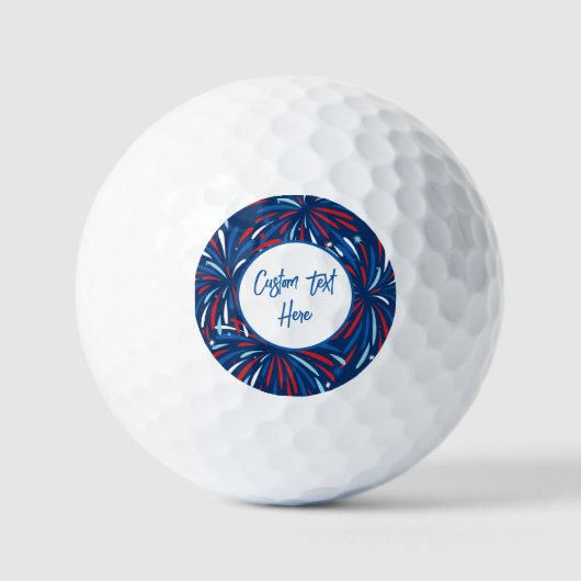 Golfcadeau, Feestelijk Vuurwerk, 4 juli Golfballen (Voorkant)