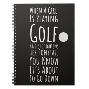 Golfcadeaus voor meisjes Vrouw Golfer Vrouwen Spel Notitieboek