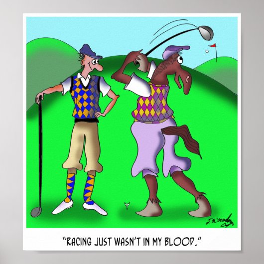 GolfCartoon 9528 Poster (Voorkant)