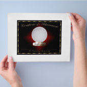 Golfcertificaat van prestatie flyer (Hand)