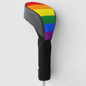 Golfchauffeur Hoesje met Pride Flag van LGBT Golfheadcover (Schuin)