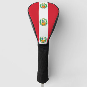 Golfchauffeur Hoesje met vlag van Peru Golfheadcover