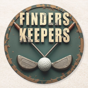 golfclub en balvinders Keepers Ronde Kartonnen Onderzetter
