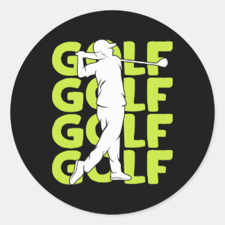 Golfclub Golfen Golfer Kinder Jongens Mannen 1 Ronde Sticker