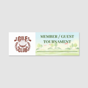 Golfclub League Logo Lid Naam van de gast Naamplaatje