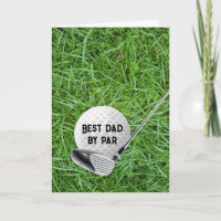 Golfclub met bal voor verjaardag