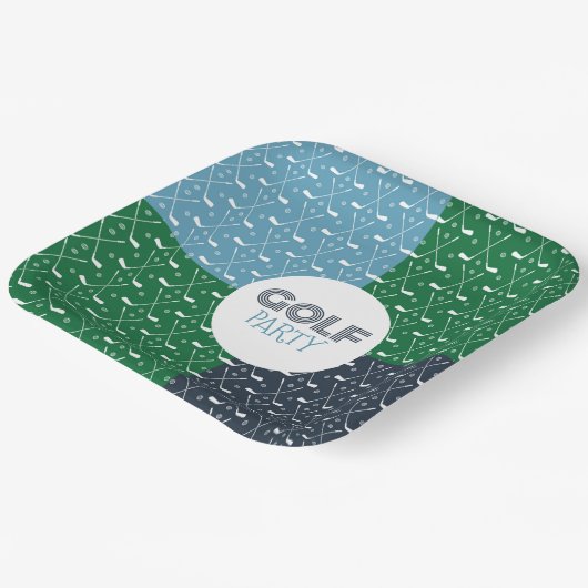 Golfclub Pattern Papier Bord (Gebogen)