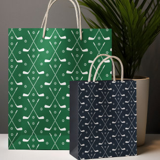 Golfclub Pattern Papier Bord Medium Cadeauzakje