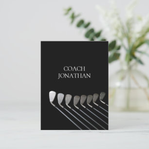 Golfclubs Art Golf Coach Naam voor golfspelers Briefkaart