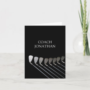 Golfclubs Art Golf Coach Naam voor golfspelers Kaart