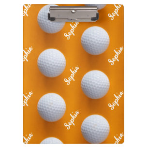 Golfclubs Art Golf Coach Naam voor golfspelers Klembord