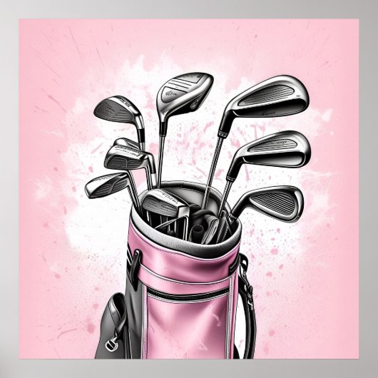  golfclubs Art Print (Voorkant)
