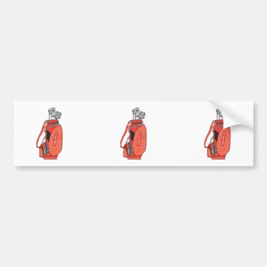 golfclubs bumpersticker (Voorkant)