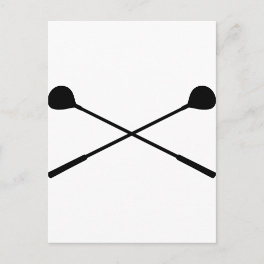 golfclubs kruisen briefkaart (Voorkant)