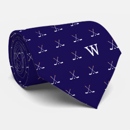 Golfclubs met monogram donkerblauw stropdas
