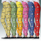 Golfclubs patronen heldere rode leggings