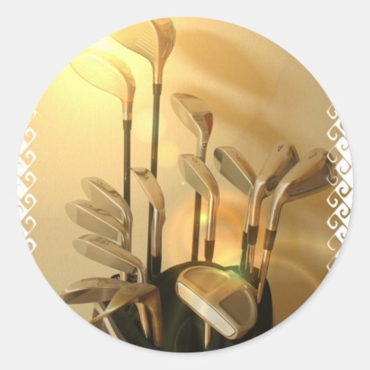 Golfclubs Sticker (Voorkant)
