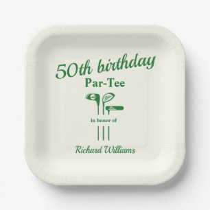 Golfclubs Thema Par Tee 50ste Verjaardagsfeest Papieren Bordje