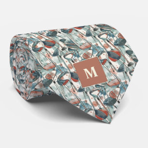 Golfclubs Waterverf monogram Stropdas