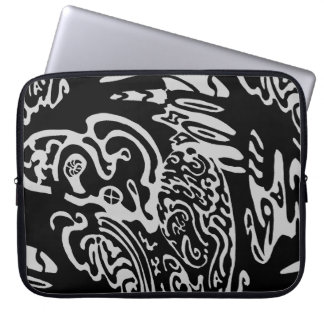 "Golfcreatie" abstracte B&W kunst Laptop Sleeve