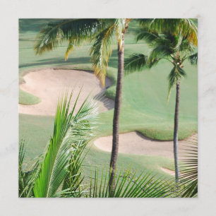 Golfcursus in Tropics-uitnodigingen Kaart