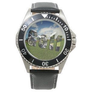 Golfcursus Logo, Mannen leder Watch Horloge