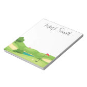 Golfcursus met naam notitieblok (Gedraaid)