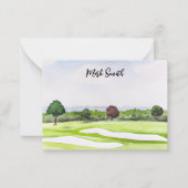 Golfcursus met naam voor golfer Note Kaart Notitiekaartje (Voorkant)