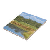 Golfcursus over de groene tegel tegeltje (Zijkant)