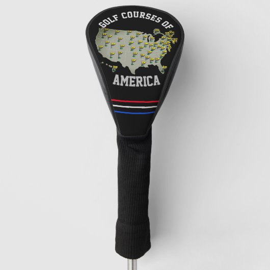 Golfcursus van de Amerikaanse kaart Golfheadcover (Voorkant)