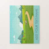 Golfcursus Vlag Vlag Landschap Aangepaste tekst Legpuzzel (Verticaal)