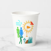 Golfdag Papieren Bekers (Voorkant)