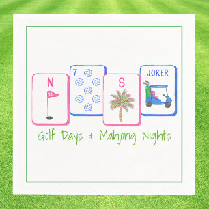 Golfdagen & Mahjongnachten / Golf Tegels Mahjong Servet