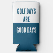 "Golfdagen zijn goede dagen." Grappig. Blauw & Wit (Voorkant)