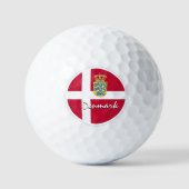 GolfDenemarken en Deense vlag/Golfbal Golfballen (Voorkant)