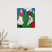  Golfdruk 1901 Poster (Keuken)