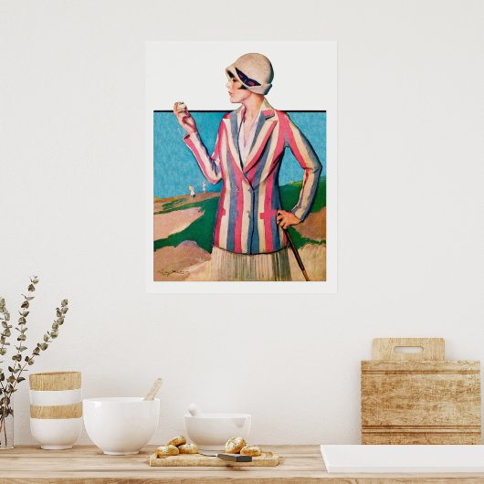 Golfdruk 1928 Poster (Keuken)