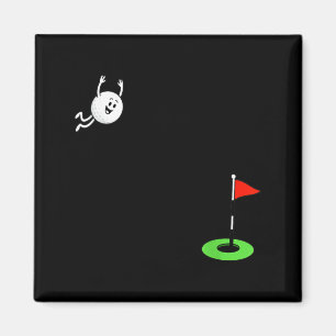 Golfduik Grappige Cartoon Golfer Golfbal Humor Magneet