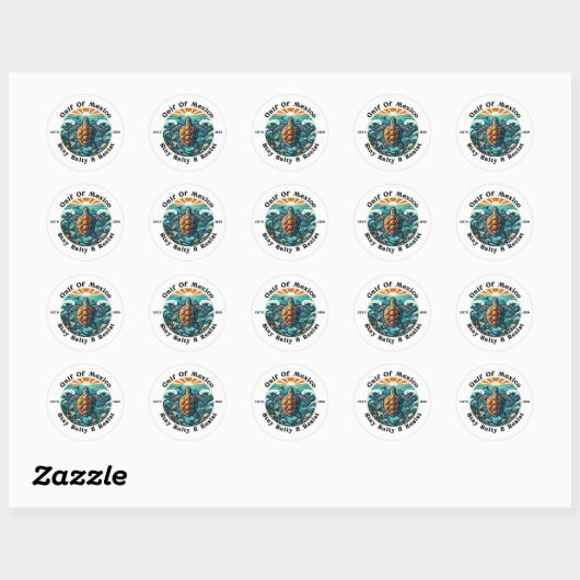 Golfe du Mexique Restez Salé & Résiste Stickers #2 (Feuille)